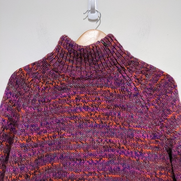 Madewell Women Multicolored Zip Turtleneck Sweater - Picture 6 of 15